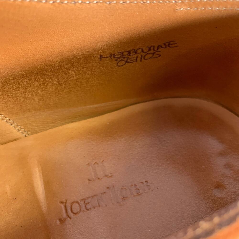 JOHN LOBB Size 9 Camel Leather Pointed Toe Lace Up Shoes - Picture 8 of 8